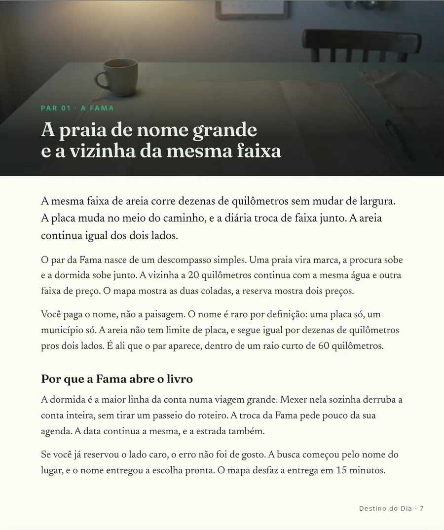 Página real do guia: Abertura de par